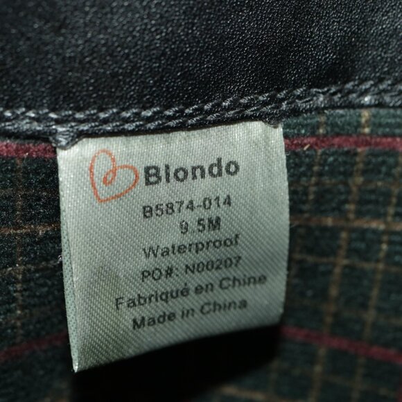 Blondo Womens Nelli Boot Size 9.5 Black Leather Waterproof Mid Block Heel Bootie - Picture 10 of 13